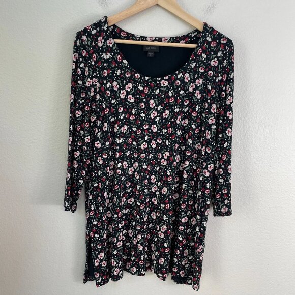 J Jill Wearever Women's Mid-Length Tall Floral Cover-Up Top - Picture 1 of 6